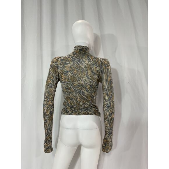 Autumn Cashmere 'Tiger' Brown Print Crewneck Size XS - Picture 3 of 4